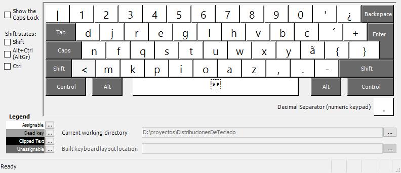 [distribuci&oacute;n de teclado latinoamericano rkgraqvqb - modo base]