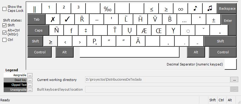 [distribuci&oacute;n de teclado latinoamericano rkgraqvqb - con Shift Y AltGr]