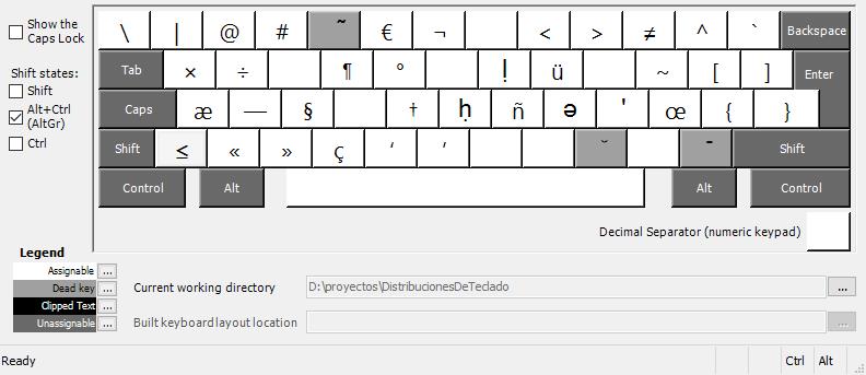 [distribución de teclado Colemak español - con AltGr]