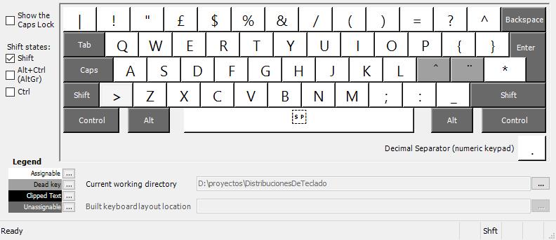 [distribución de nuevo teclado italiano - con Shift]