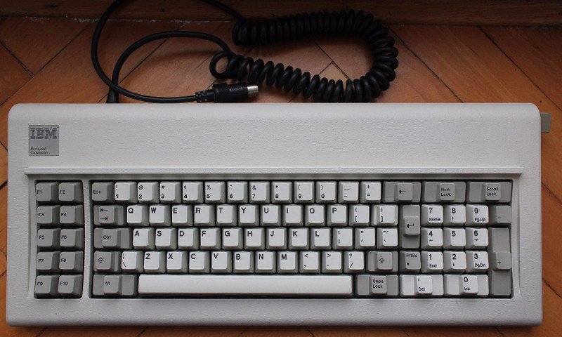 IBM Model F XT keyboard.